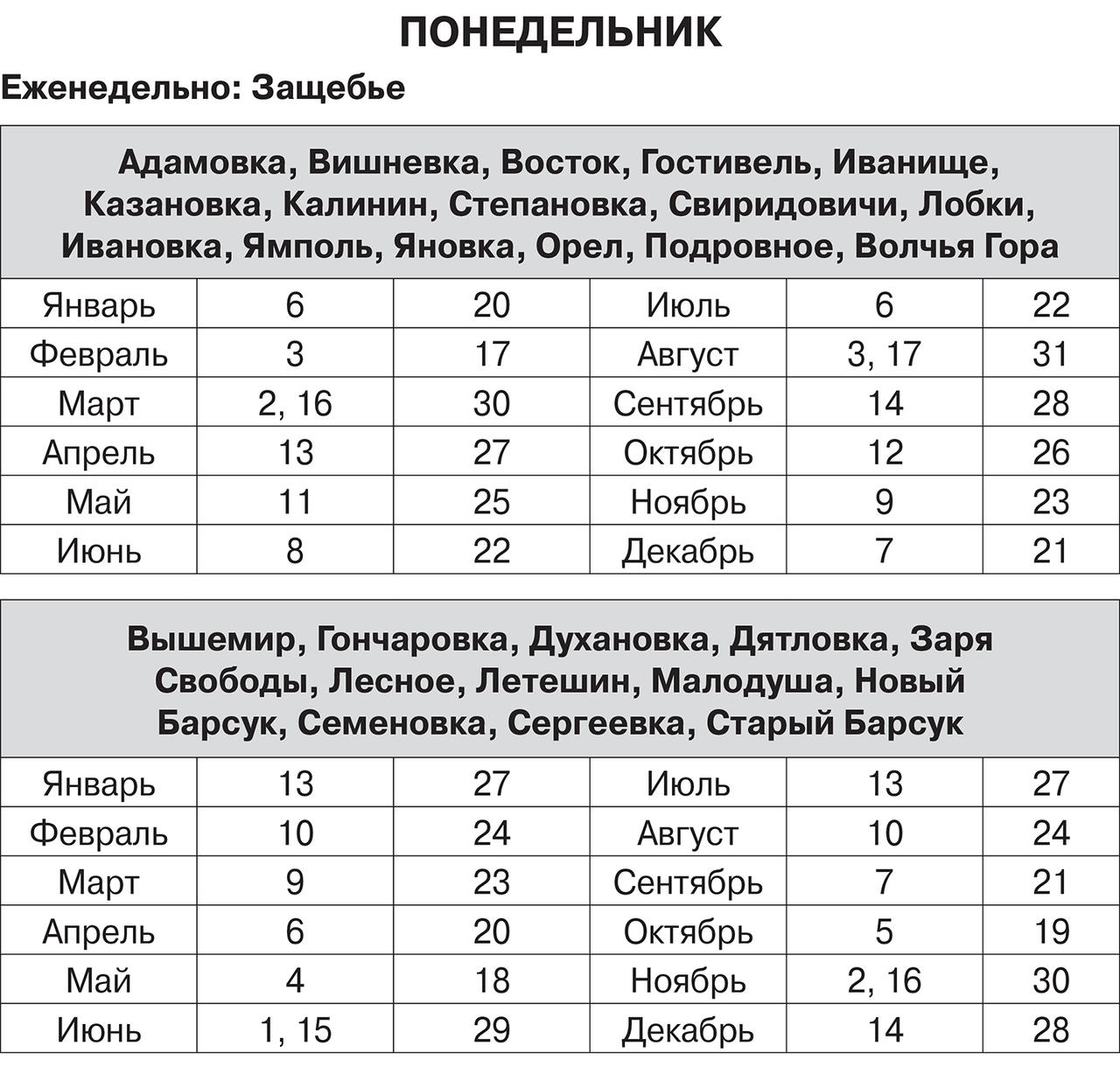 График вывоза мусора речицкий район 2025 году