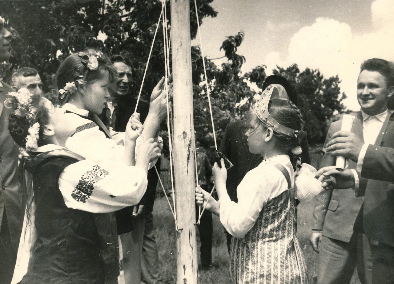 Встреча школьной молодёжи на стыке трёх районов в 1967 году