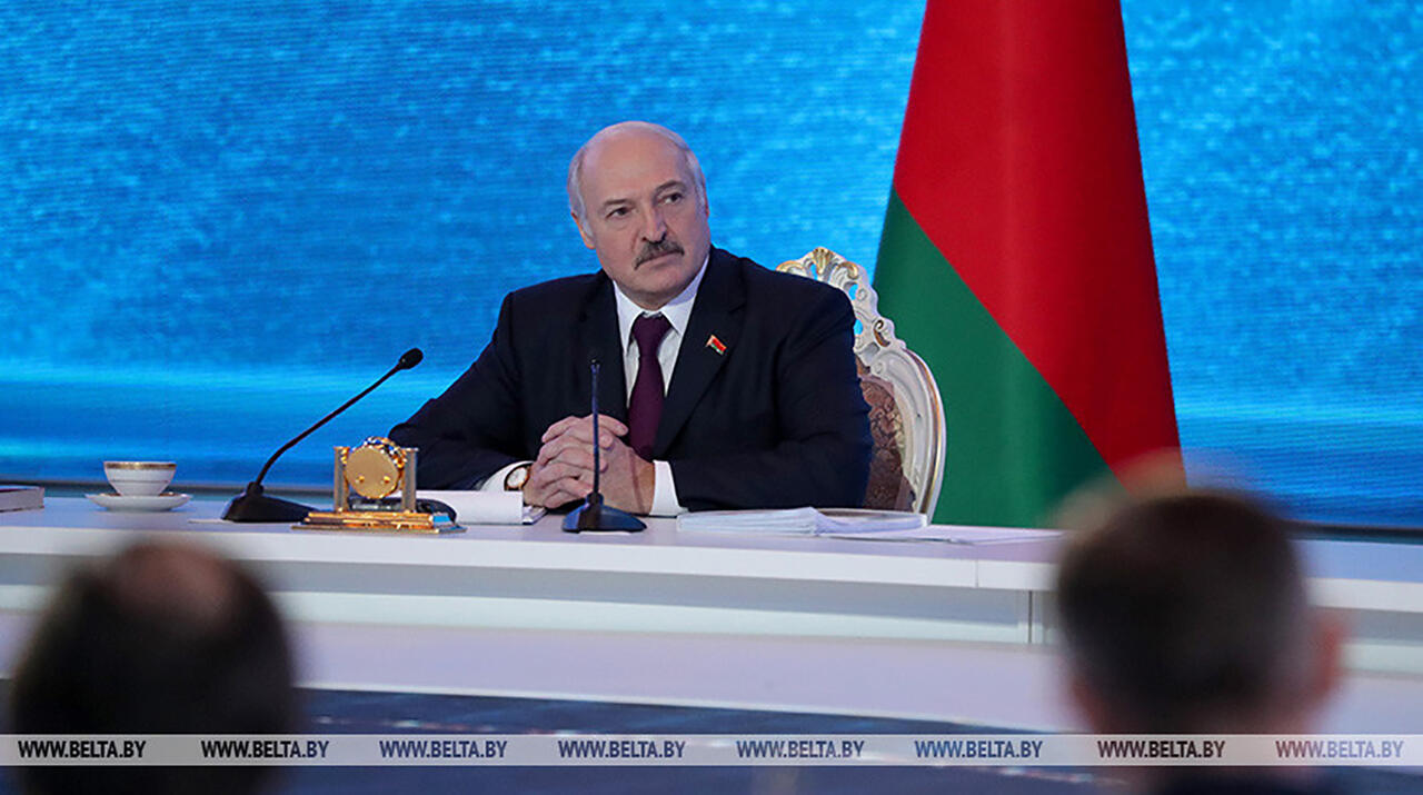 Фото из архива. "Большой разговор с Президентом". Александр Лукашенко во время встречи с представителями общественности и экспертного сообщества, белорусских и зарубежных СМИ, 2019 год