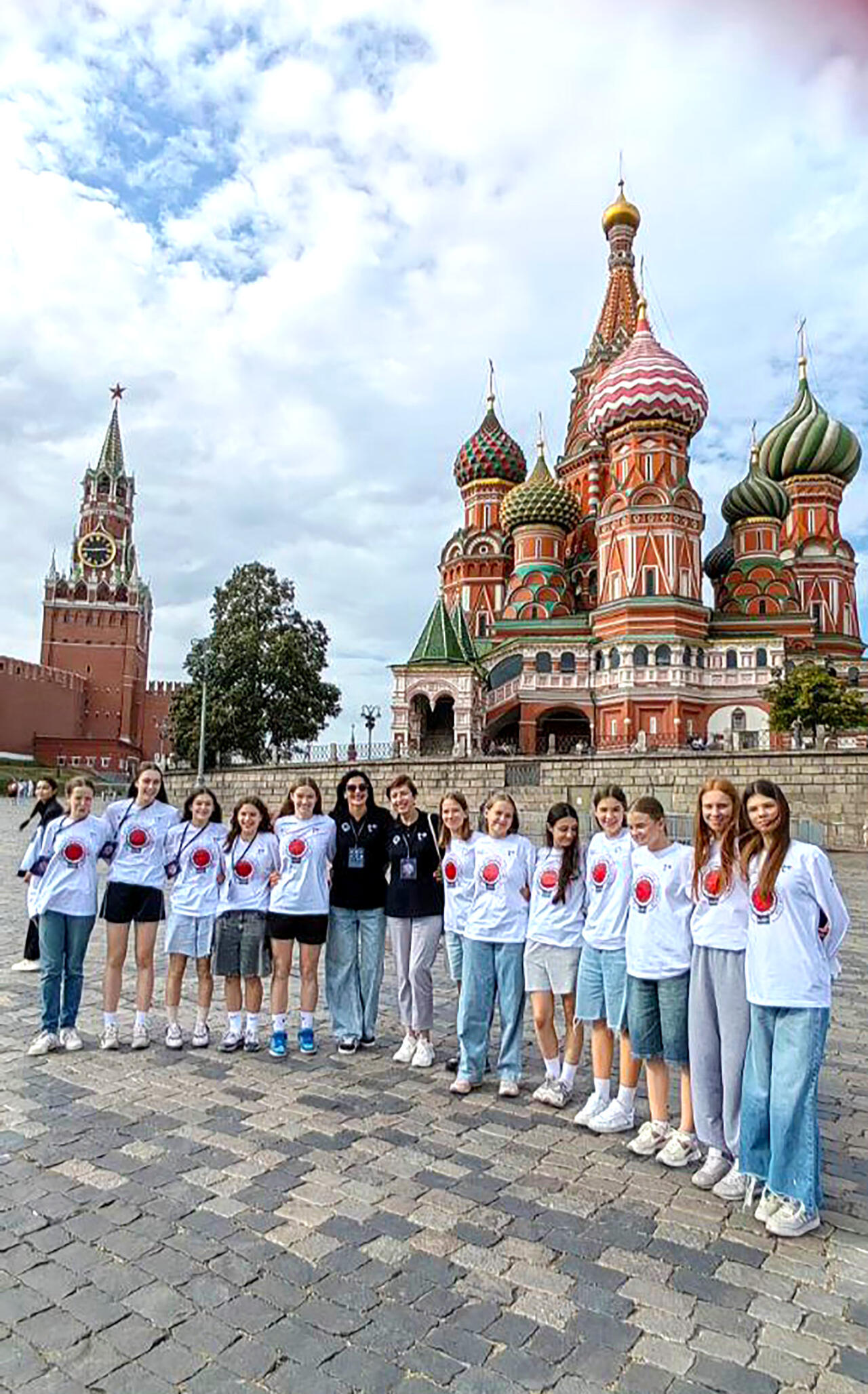 Белорусские школьницы на Красной площади